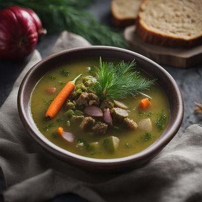 Lithuanian Sour Rye Soup