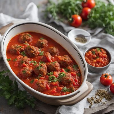 Macedonian-style Tomato Stew with Meatballs