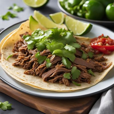 Machaca Tacos with Salsa Verde