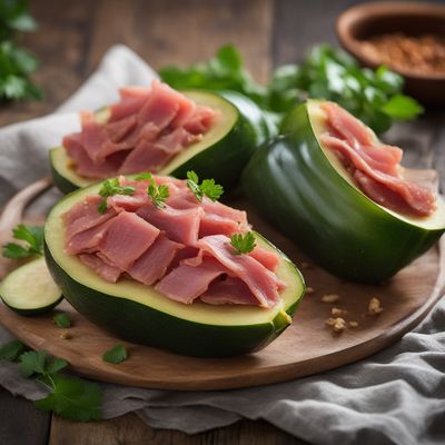 Malagasy-style Stuffed Zucchini with Smoked Ham