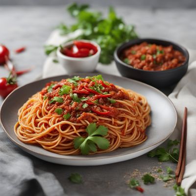 Malay-style Spaghetti with Spicy Sambal