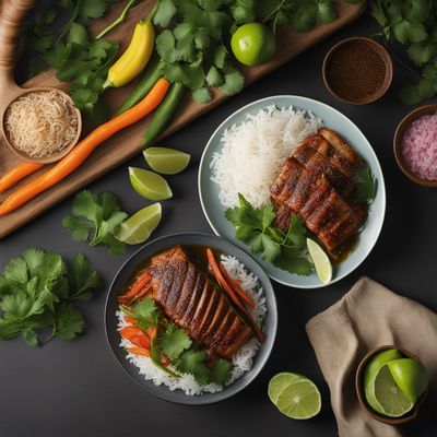 Melanesian-inspired Kokoro with Coconut Rice