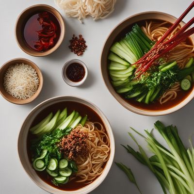 Memil Guksu with Spicy Sesame Sauce