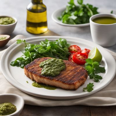 Milanesa a Caballo with Chimichurri Sauce