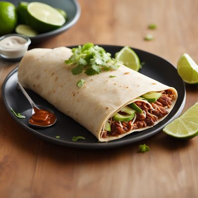 Mission Burrito with Chipotle Lime Sauce