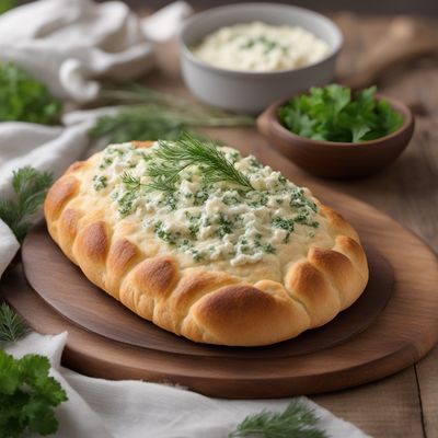 Mkhlovani - Georgian Cheese-Filled Bread