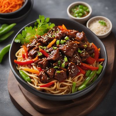 Mongolian Beef Stir-Fry with Noodles