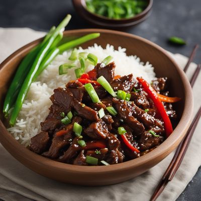 Mongolian Beef Stir-Fry with Rice