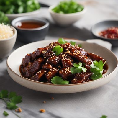 Mongolian-style Hvalbiff with Spicy Soy Glaze