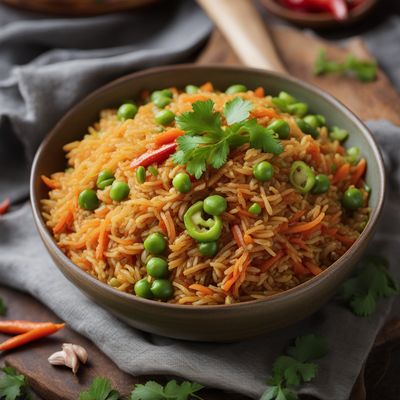 Muhajir-style Spiced Rice with Vegetables