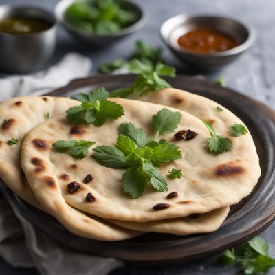 Naan-e Afghani with Garlic and Herbs