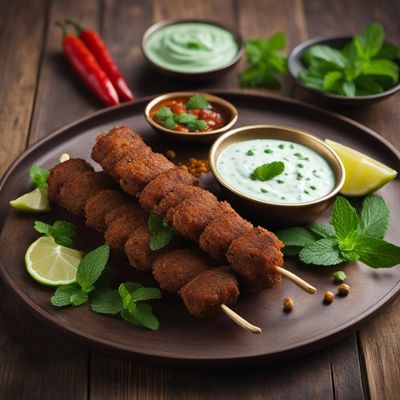 Nadru Kebab with Mint Yogurt Sauce