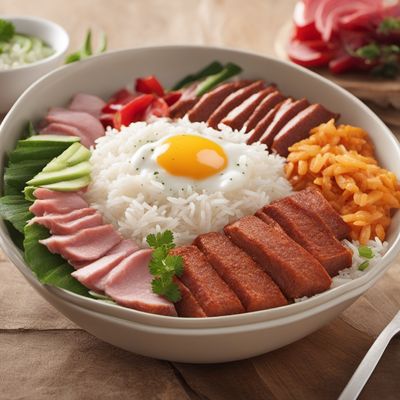 Nauruan-style Spam and Rice Breakfast Bowl