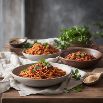 North African Spiced Pasta with Lamb