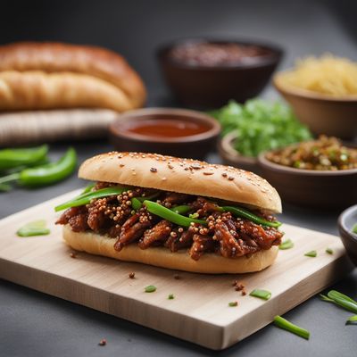 Northeastern Chinese-style Spicy Pork Sandwich