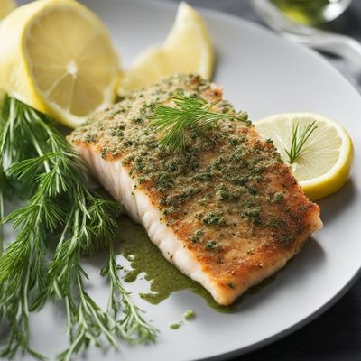 Norwegian Herb-Crusted Cod with Creamy Dill Sauce