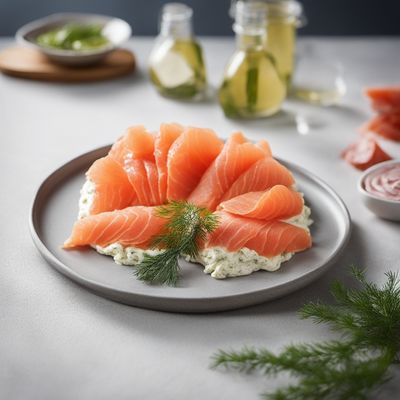 Norwegian Lefserull with Smoked Salmon and Dill Cream Cheese