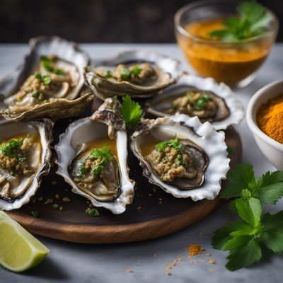 Oysters Mombasa with Spicy Coconut Sauce