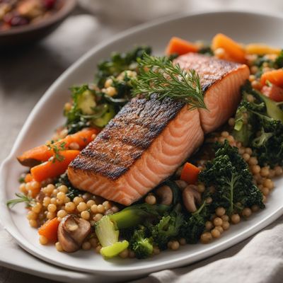 Pacific Northwest-inspired Shaaria with Wild Salmon and Seasonal Vegetables