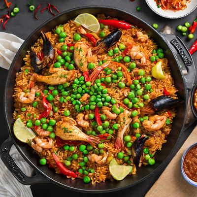 Korean-style Seafood Paella