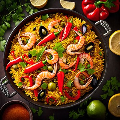 Moroccan-style Paella