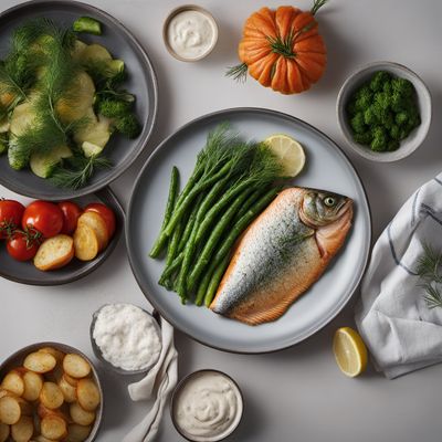 Pan-Fried Fish with Creamy Dill Sauce