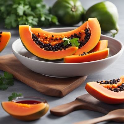 Papaya with Port Wine Lyonnaise Style