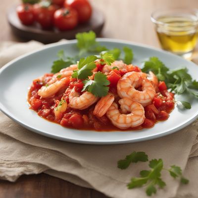 Papua New Guinean-style Shrimp Saganaki