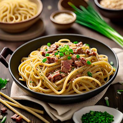 Sichuan-style Spicy Pasta Carbonara