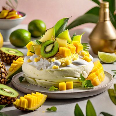 Caribbean-Inspired Tropical Pavlova