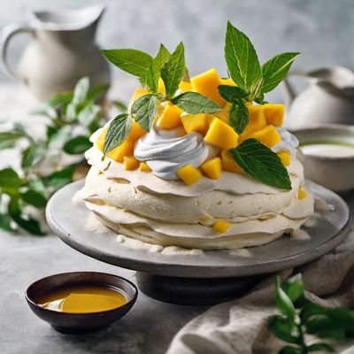 Thai-inspired Mango and Coconut Pavlova