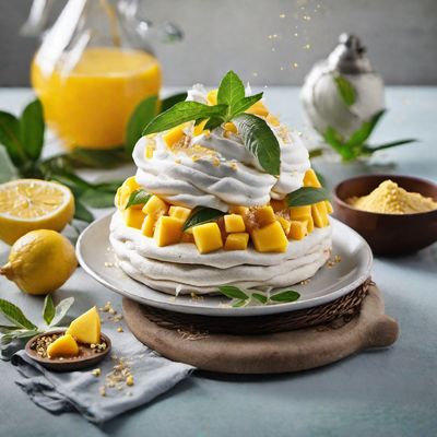 Thai-inspired Mango and Coconut Pavlova