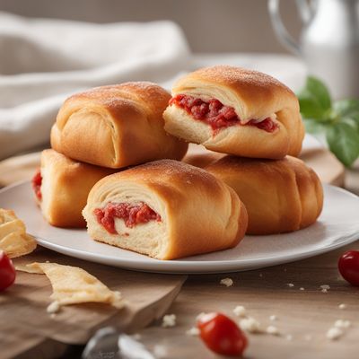 Pepperoni and Cheese Stuffed Bread Rolls