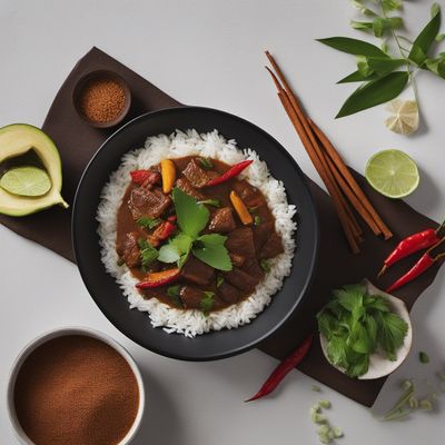 Peranakan Spiced Beef Stew with Coconut Rice