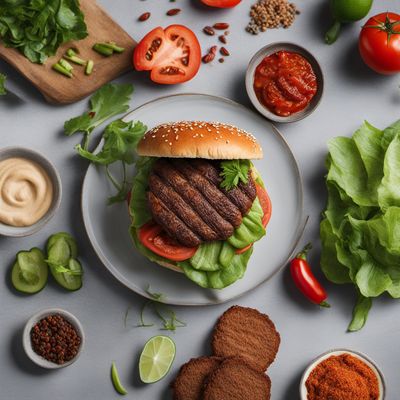 Peranakan Spiced Bison Burger