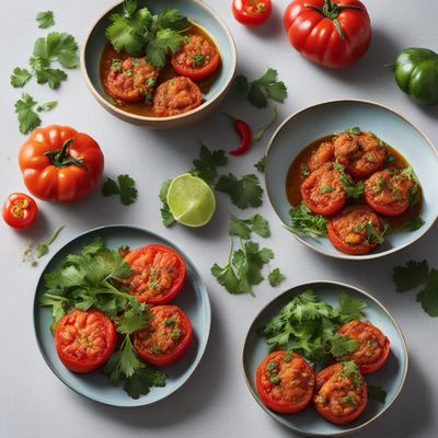 Peranakan Stuffed Tomatoes