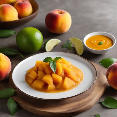 Pesche de Prato con Salsa de Mango (Prato Peaches with Mango Sauce)