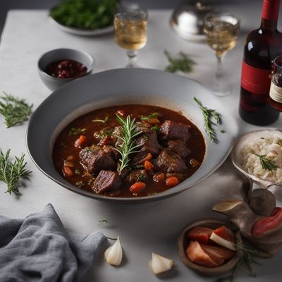 Portuguese Lamb Stew with Red Wine and Herbs