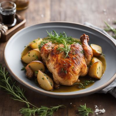 Poulet au Vinaigre with Herbed Potatoes