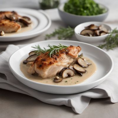 Poulet Farnèse with Mushroom Sauce