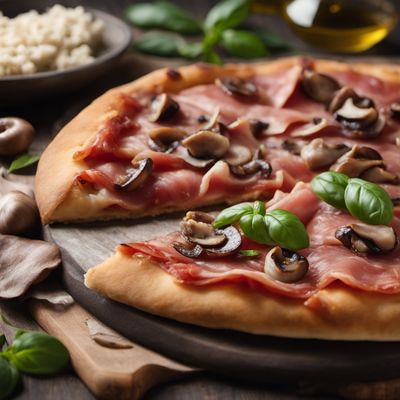 Prosciutto and Mushroom Pizza