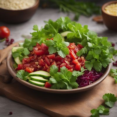 Qatari-inspired Šopsko Sirenje Salad