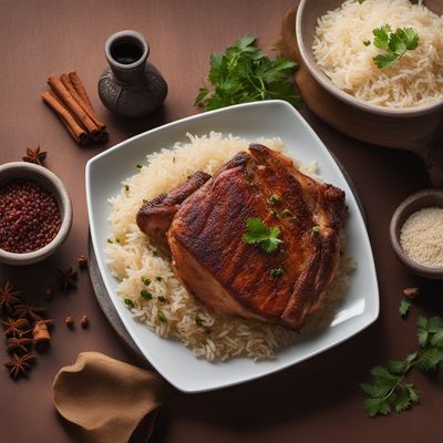 Qatari-style Smoked Pork Chops with Spiced Rice