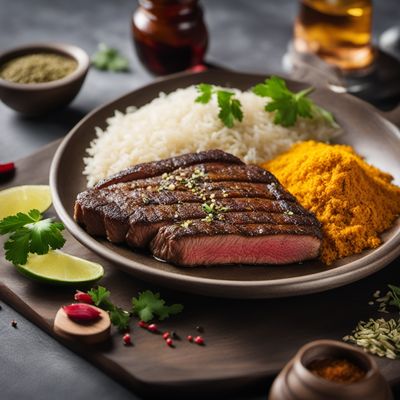 Qatari-style Spiced Steak with Fragrant Rice