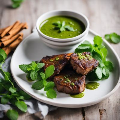 Rajasthani Spiced Lamb Chops with Mint Chutney