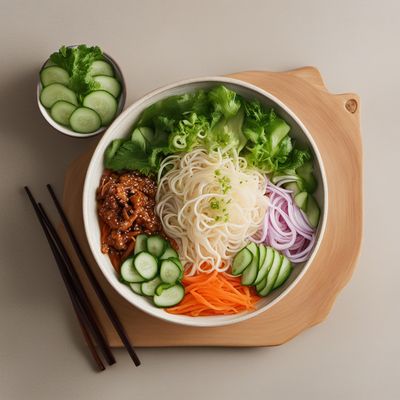 Refreshing Korean Cold Noodle Salad