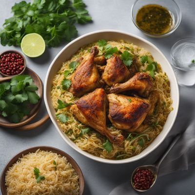 Reshteh Polo with Chicken and Herbs