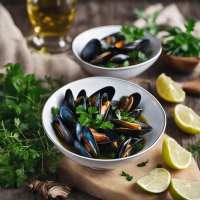 Rheinische Style Mussels with White Wine and Herbs