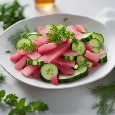 Rhubarb and Cucumber Salad