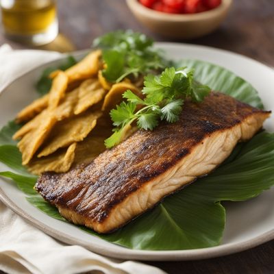 Roasted Breadfruit with Fried Jackfish - A Belizean Delight